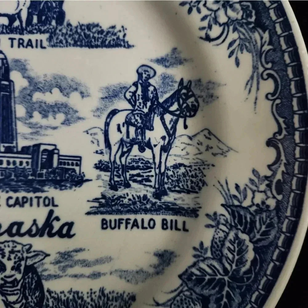 NEBRASKA Porcelain Plate - Picture 3 of 6
